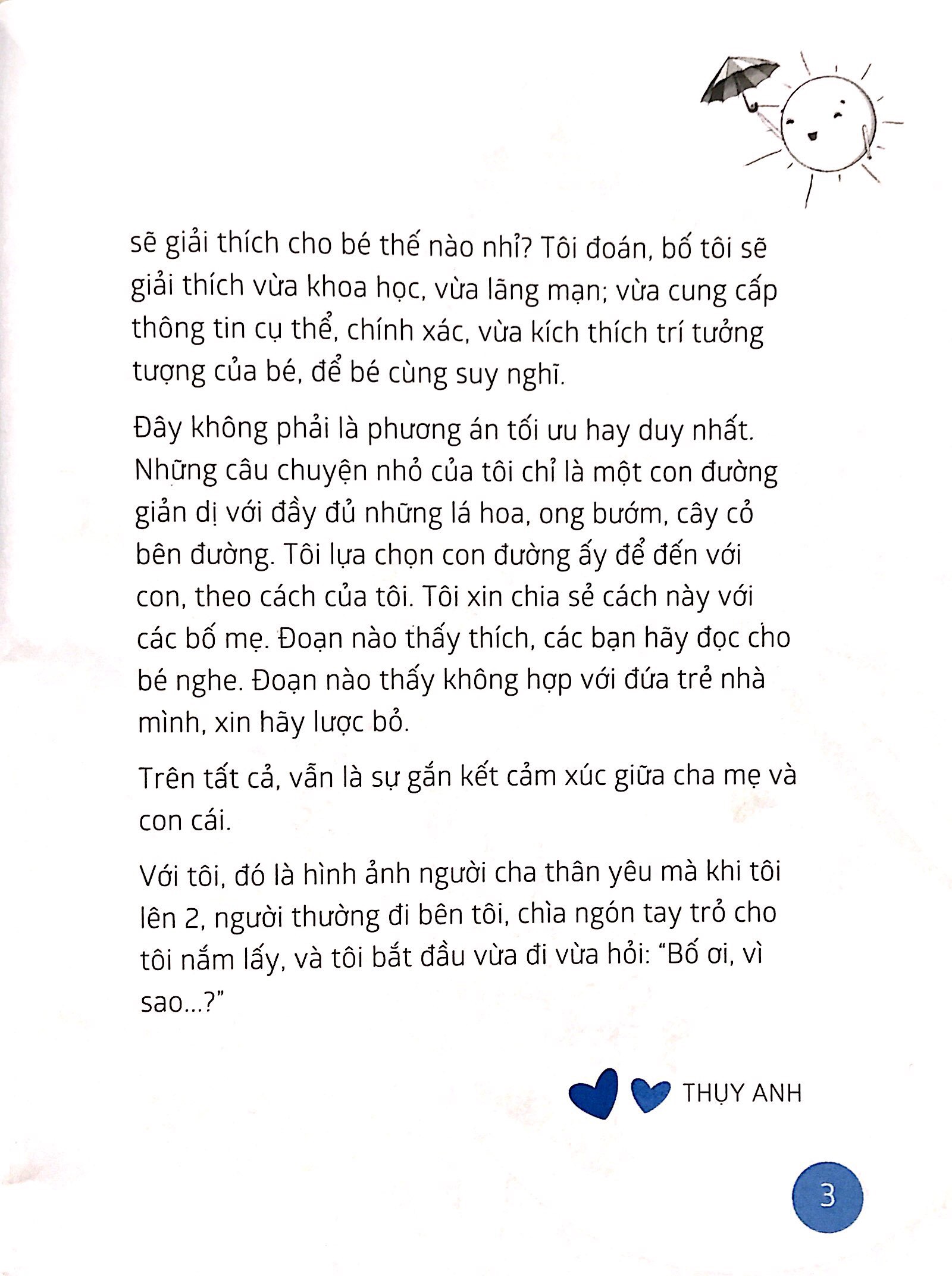 nói sao cho con hiểu? vì sao cần nắng?
