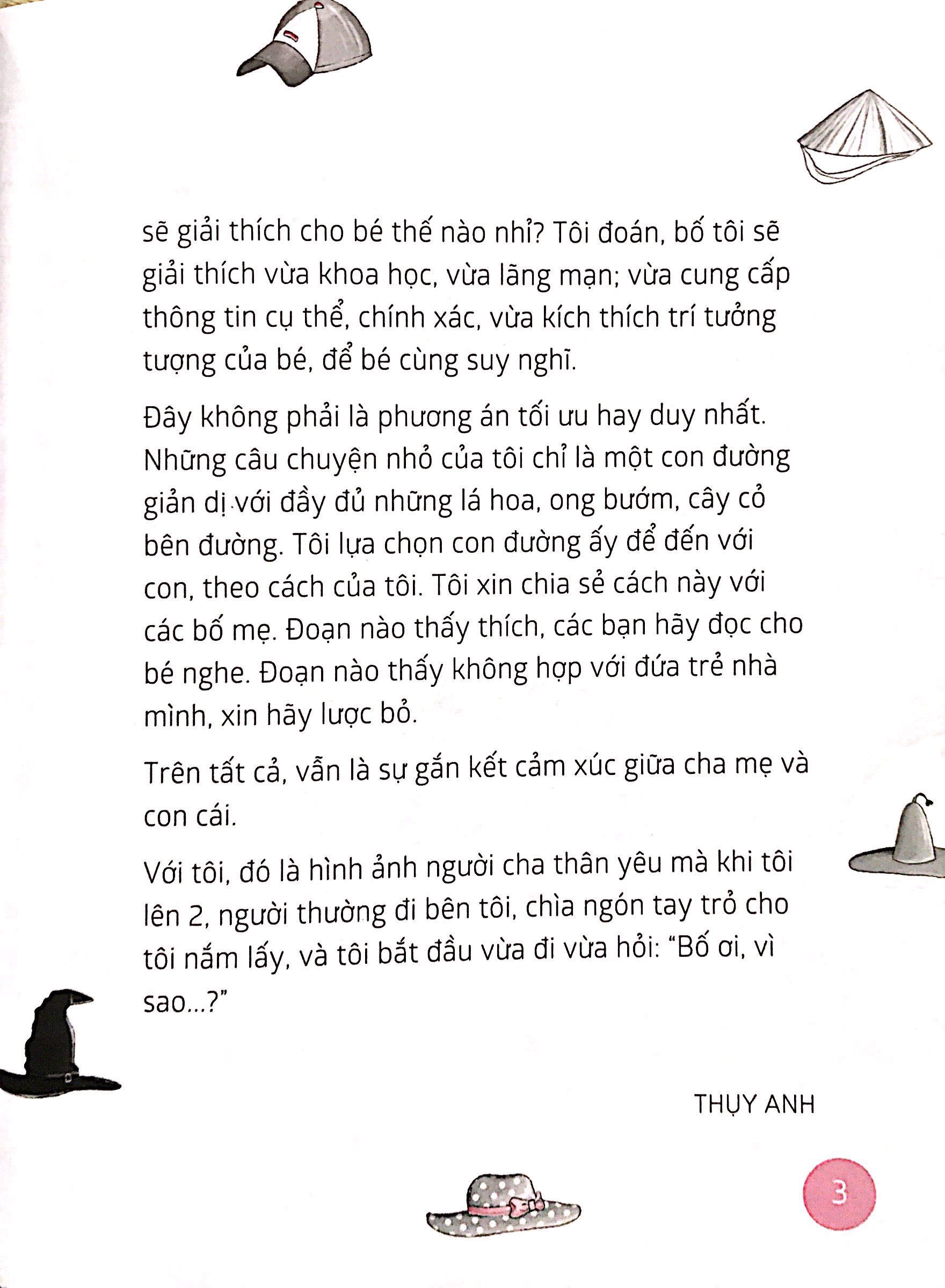 nói sao cho con hiểu: vì sao phải đội mũ khi đi nắng