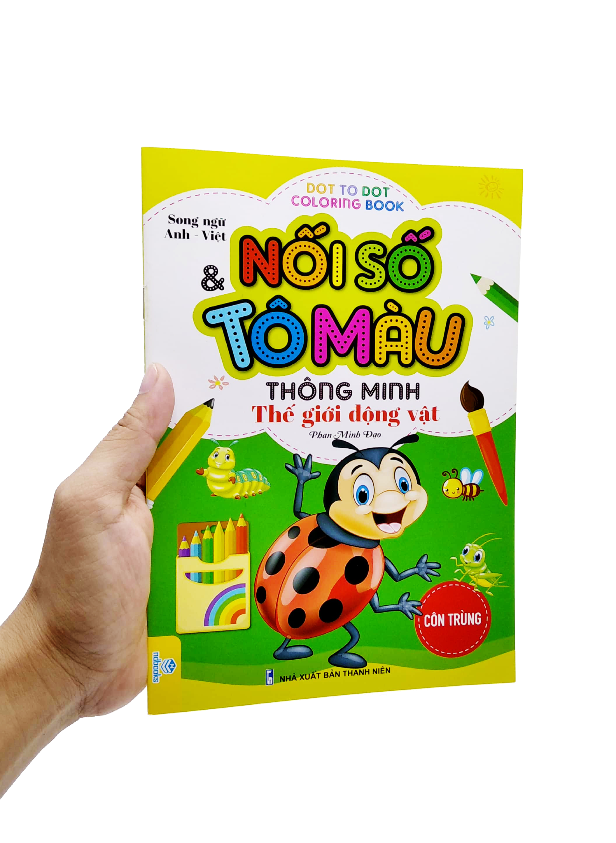 nối số và tô màu thông minh: thế giới động vật - côn trùng (song ngữ anh - việt)