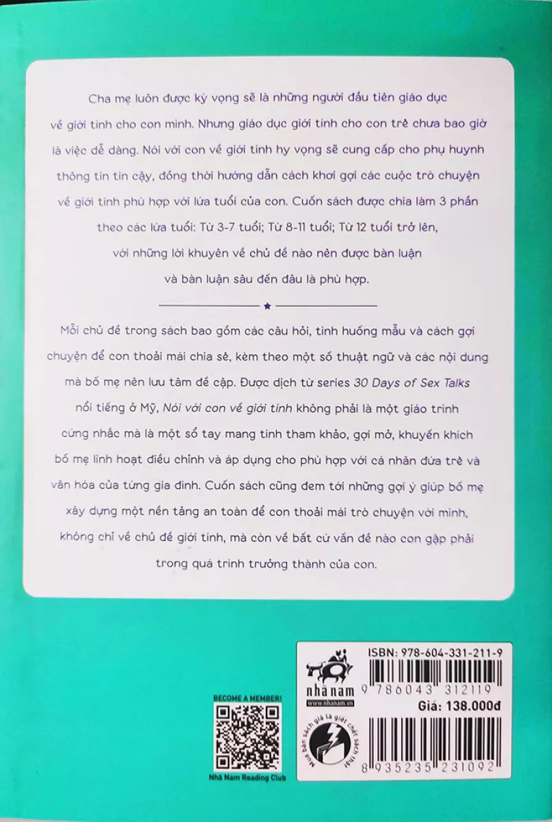 nói với con về giới tính