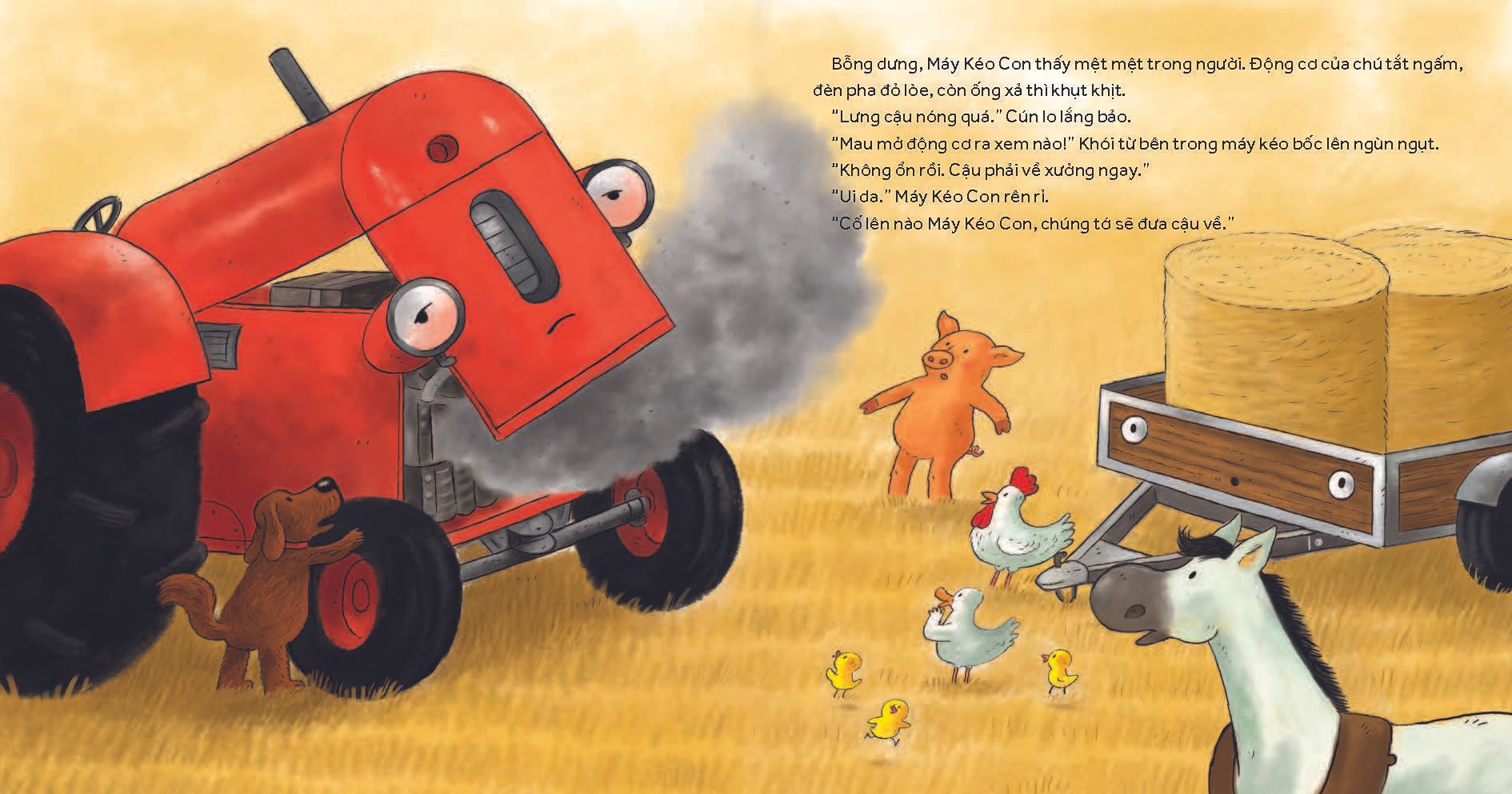 nông trại vui vẻ - máy kéo con bị ốm