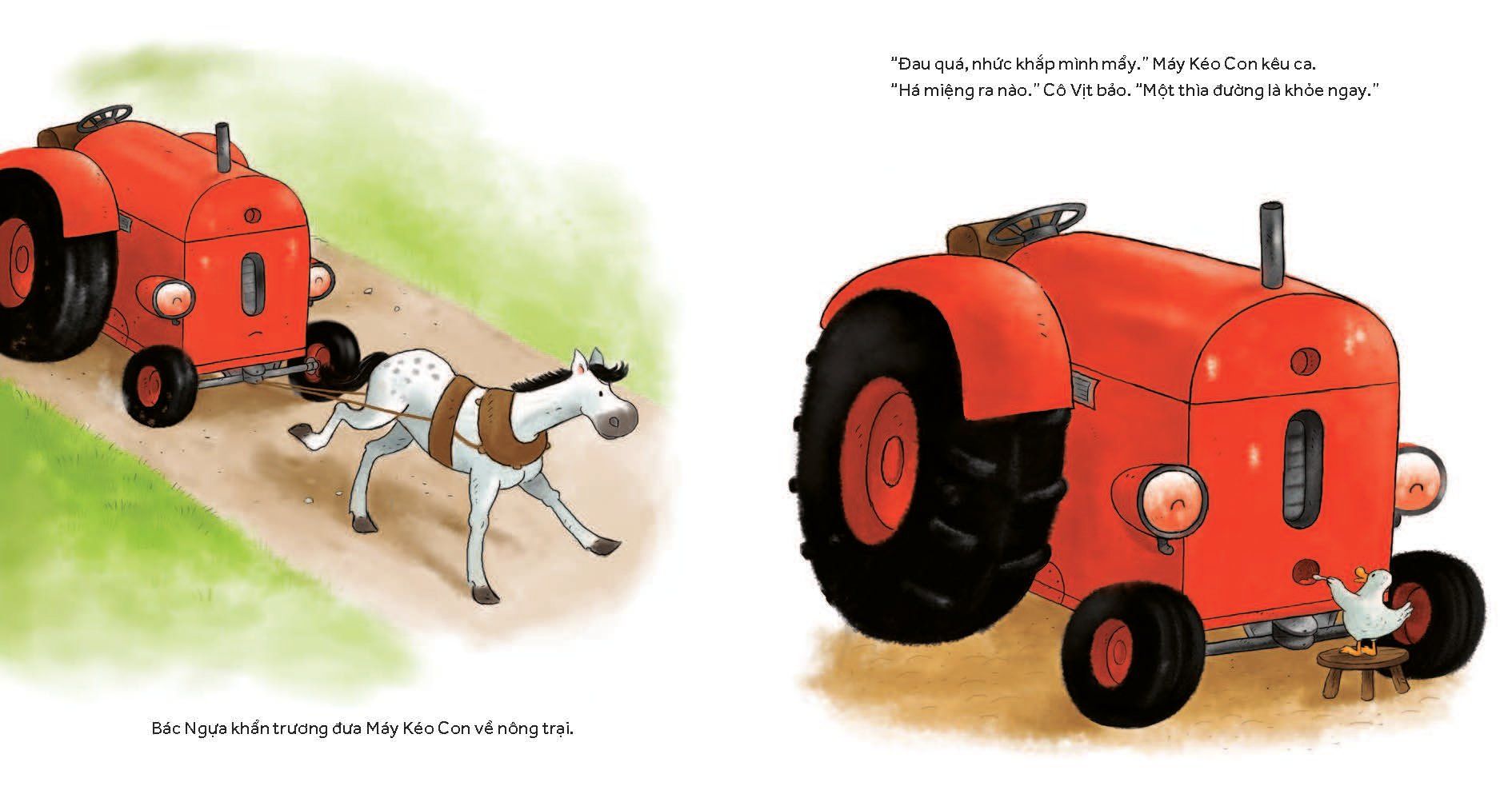 nông trại vui vẻ - máy kéo con bị ốm