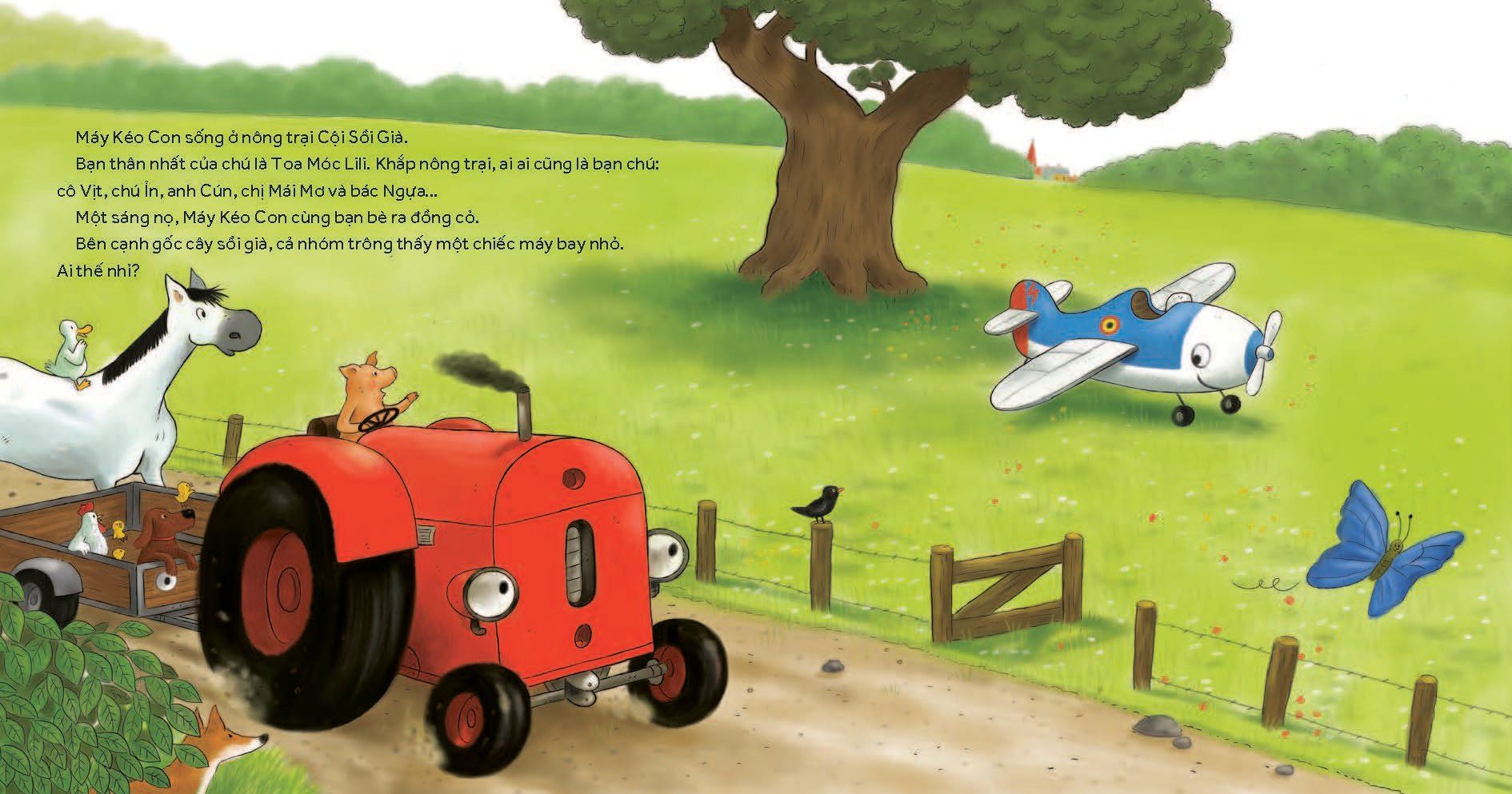 nông trại vui vẻ - máy kéo con muốn bay