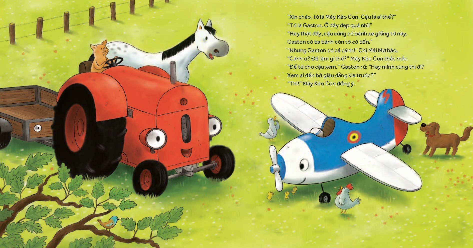 nông trại vui vẻ - máy kéo con muốn bay