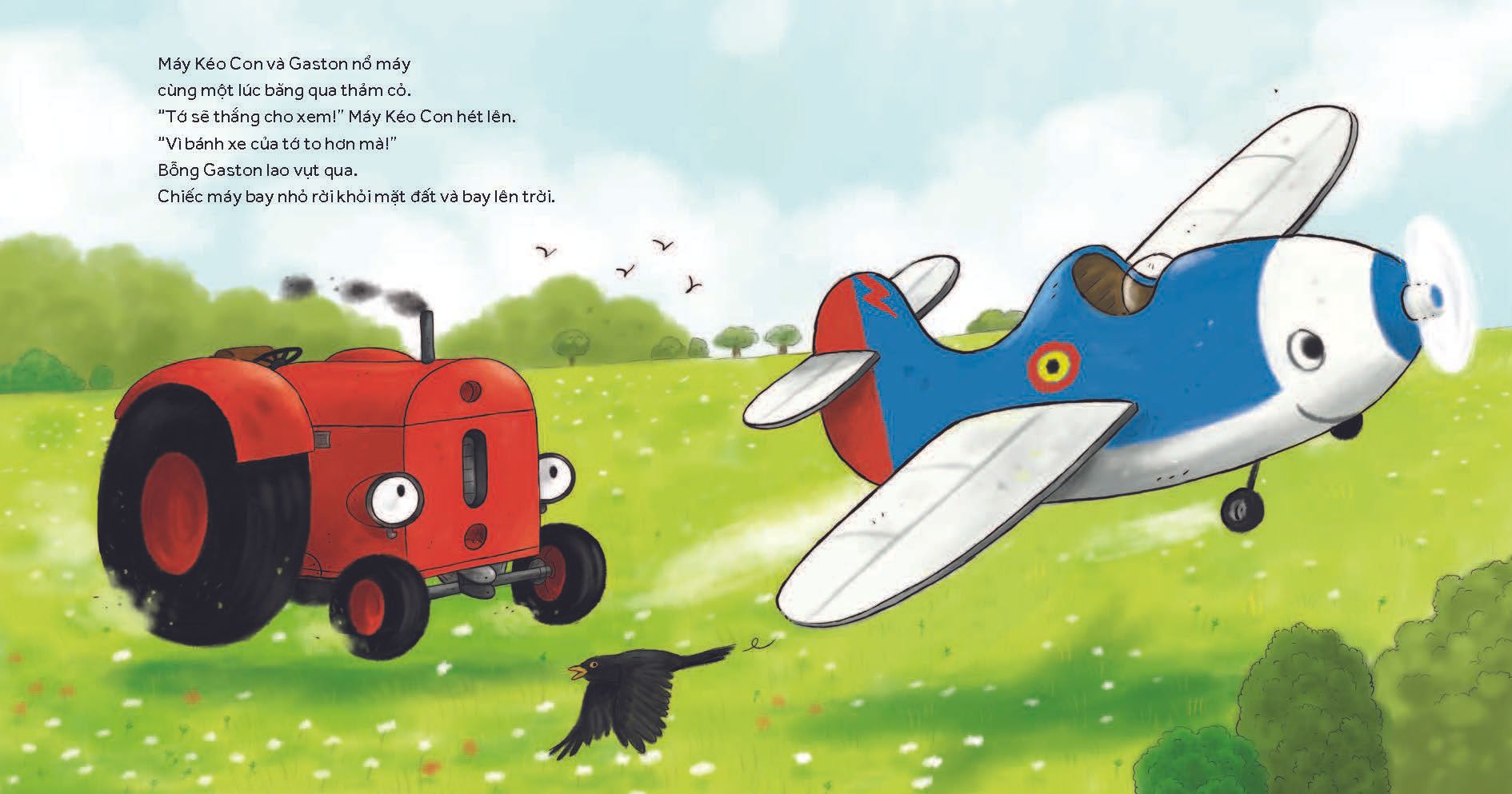 nông trại vui vẻ - máy kéo con muốn bay