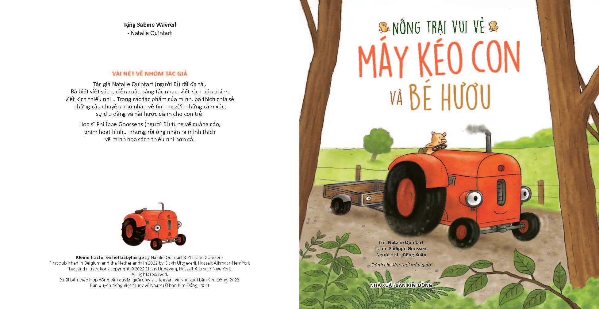 nông trại vui vẻ - máy kéo con và bé hươu