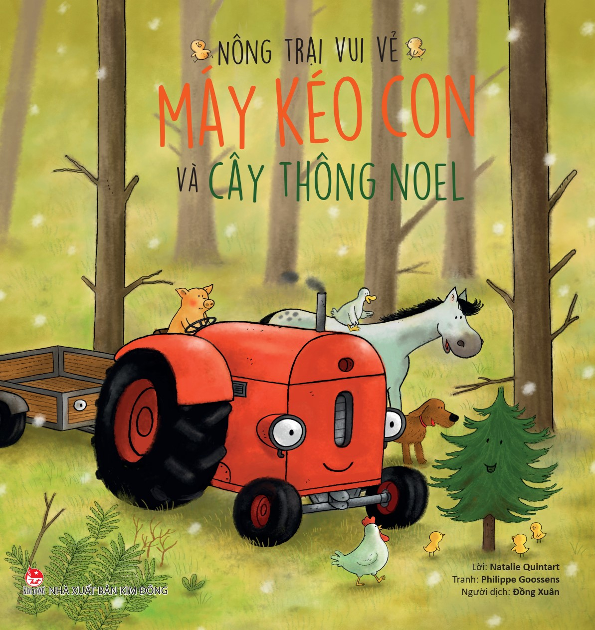 nông trại vui vẻ - máy kéo con và cây thông noel