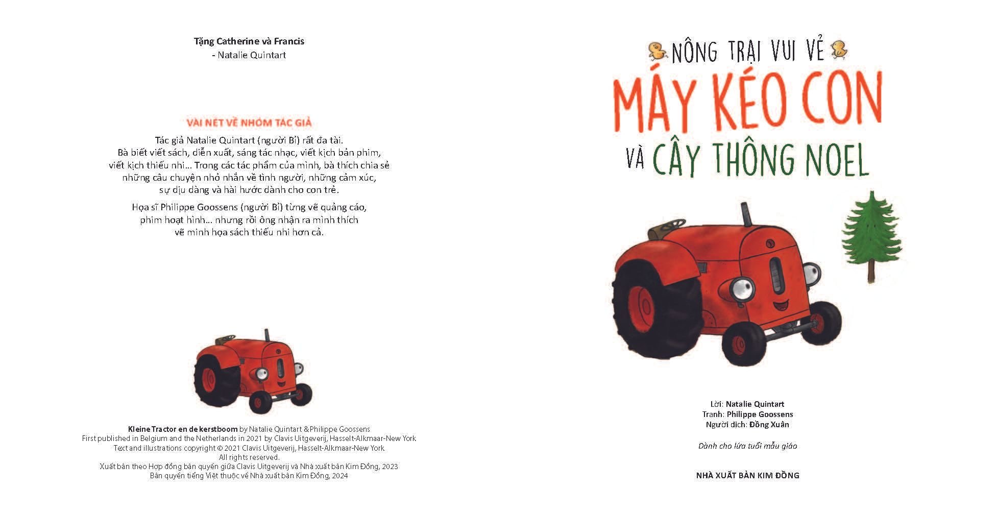 nông trại vui vẻ - máy kéo con và cây thông noel