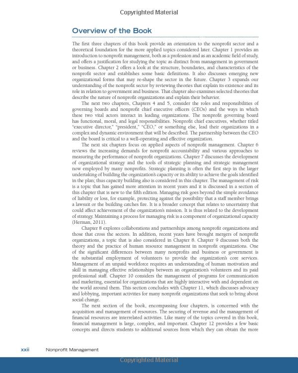 nonprofit management: principles and practice