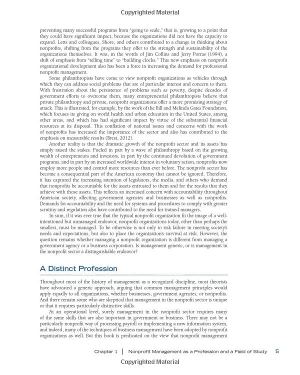 nonprofit management: principles and practice