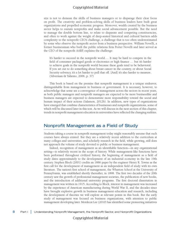 nonprofit management: principles and practice