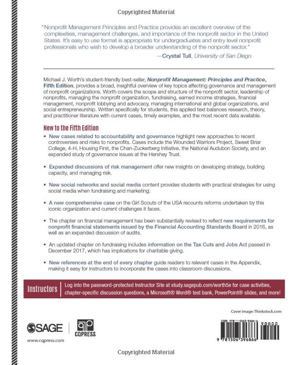 nonprofit management: principles and practice