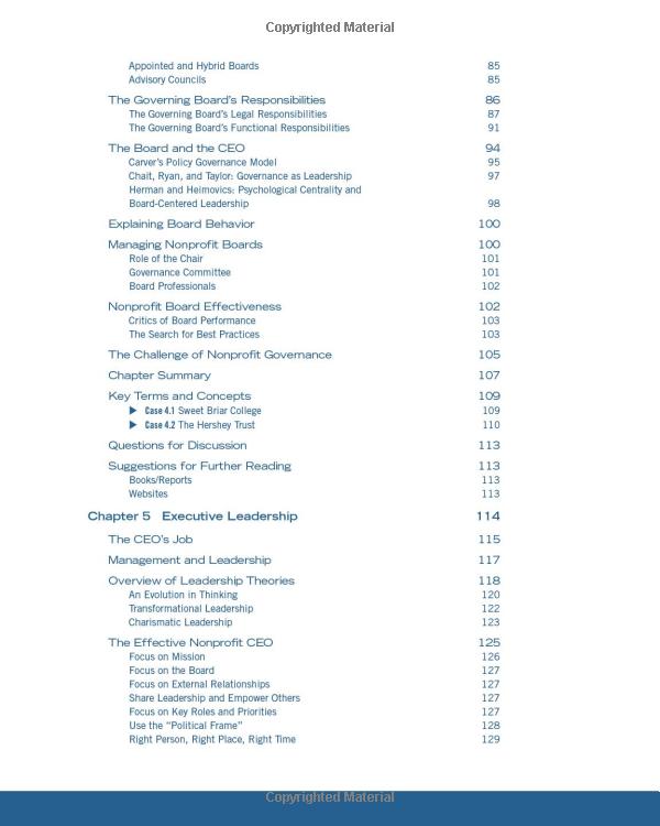 nonprofit management: principles and practice