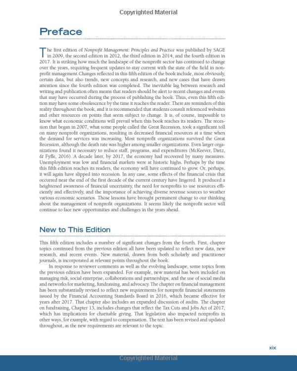 nonprofit management: principles and practice
