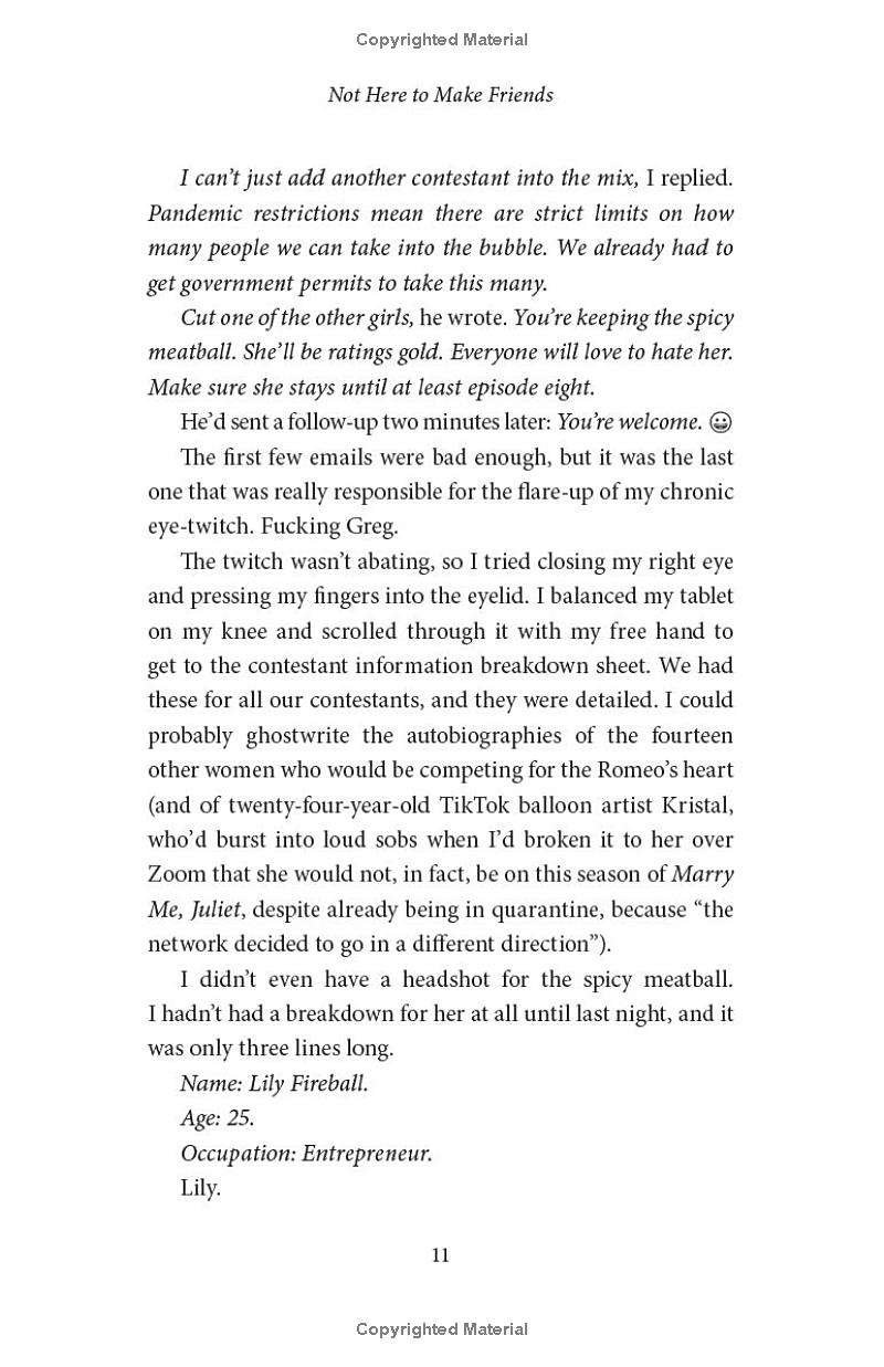 not here to make friends