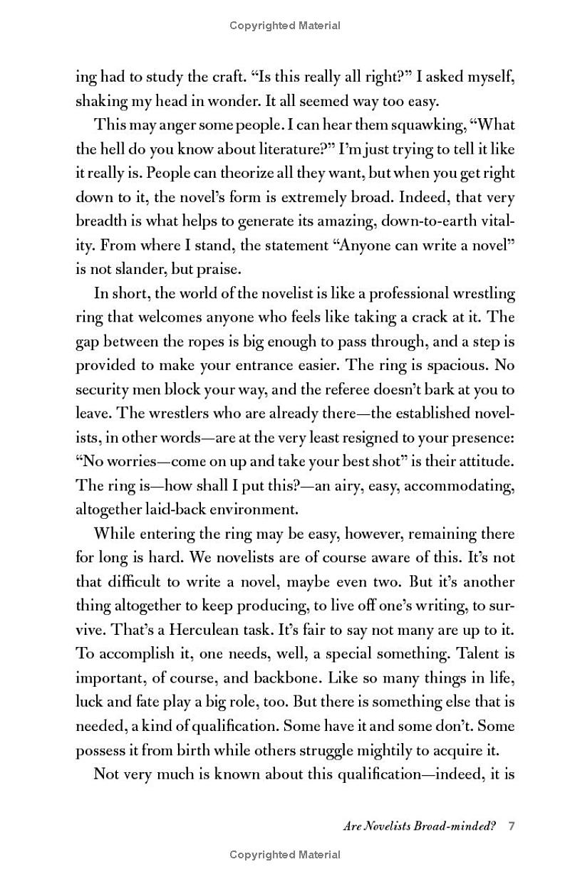 Novelist As A Vocation