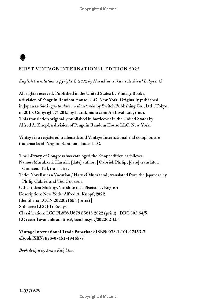 Novelist As A Vocation