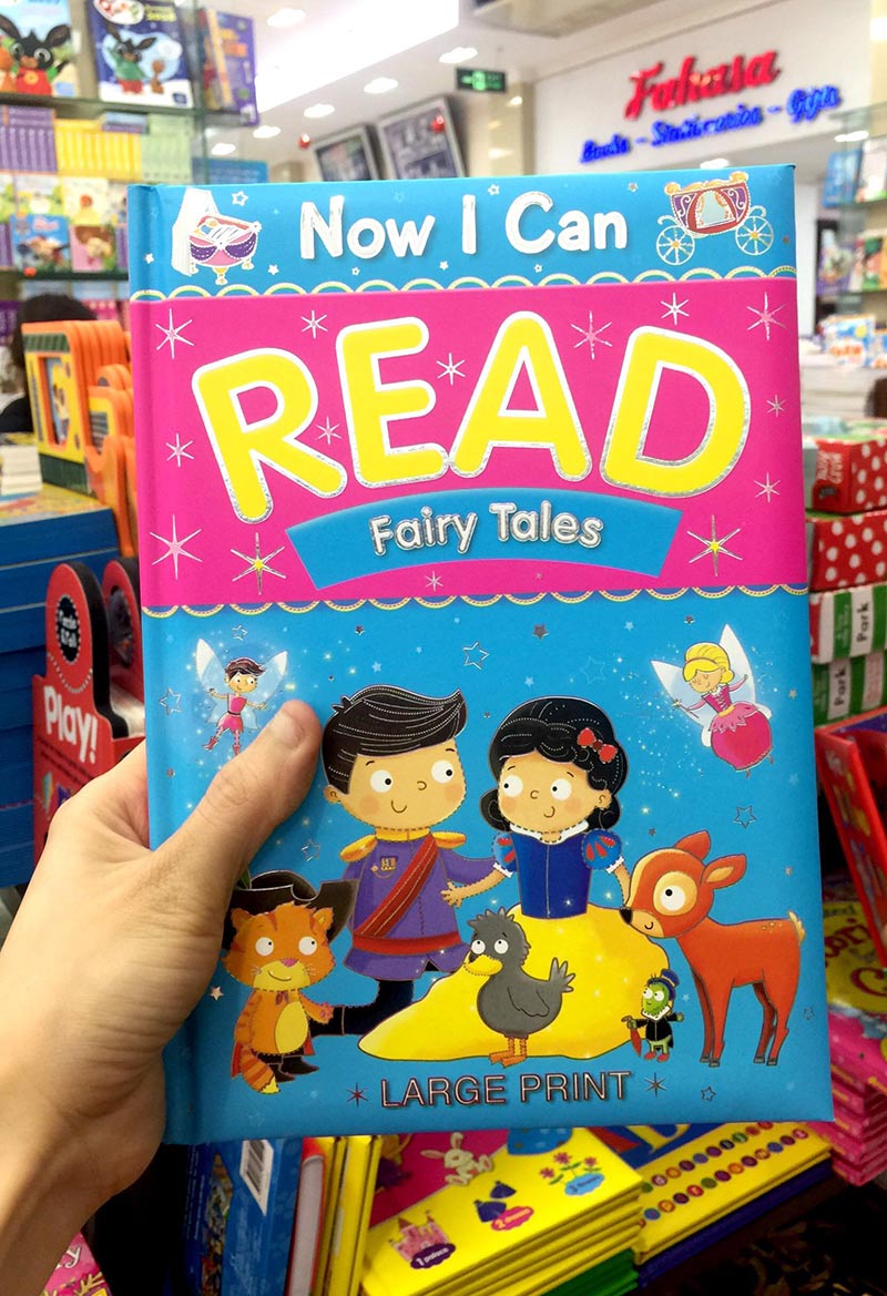now i can read - fairy tales (large print)