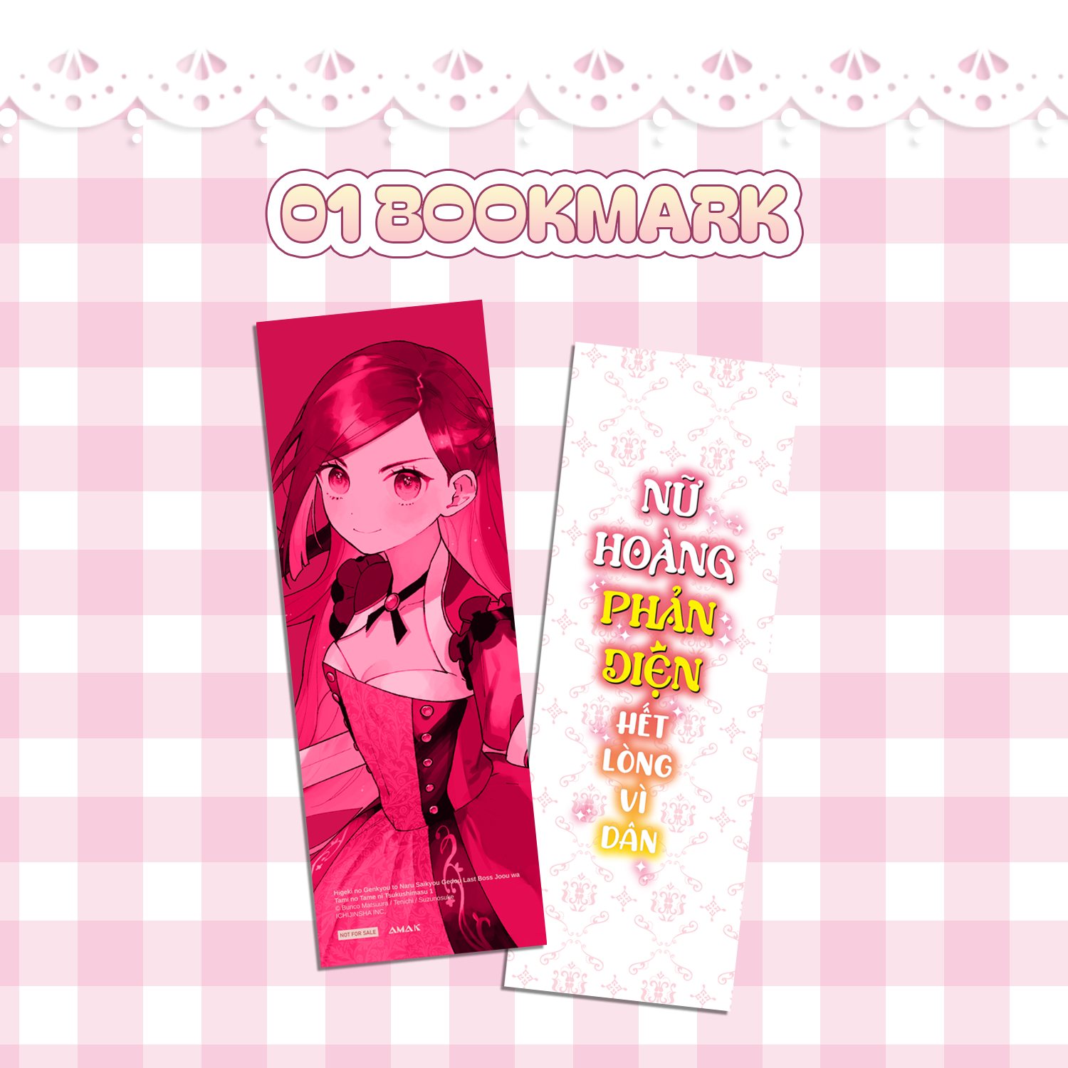 Nữ Hoàng Phản Diện Hết Lòng Vì Dân - Tập 1 - Tặng Kèm Bookmark + Postcard + Clear Card Bế Hình + Card Bế Hình Chibi Trong Suốt