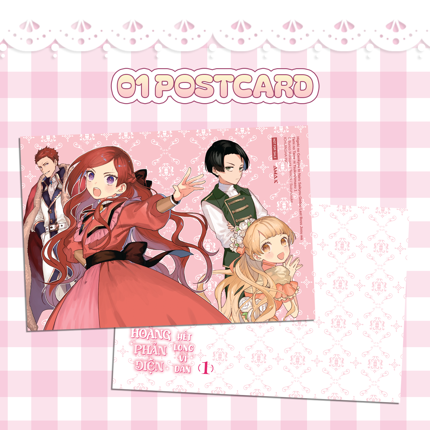 Nữ Hoàng Phản Diện Hết Lòng Vì Dân - Tập 1 - Tặng Kèm Bookmark + Postcard + Clear Card Bế Hình + Card Bế Hình Chibi Trong Suốt