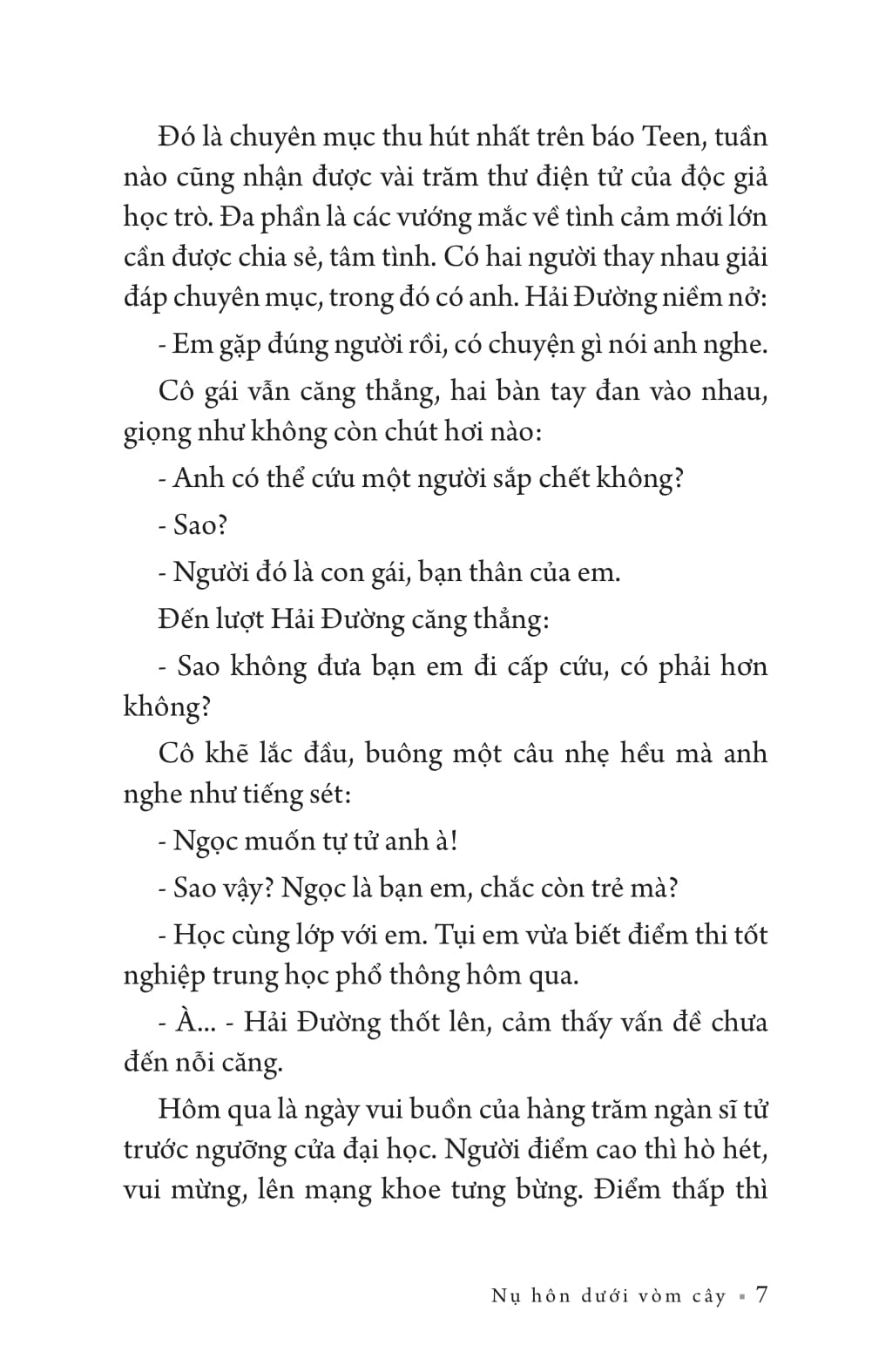 nụ hôn dưới vòm cây