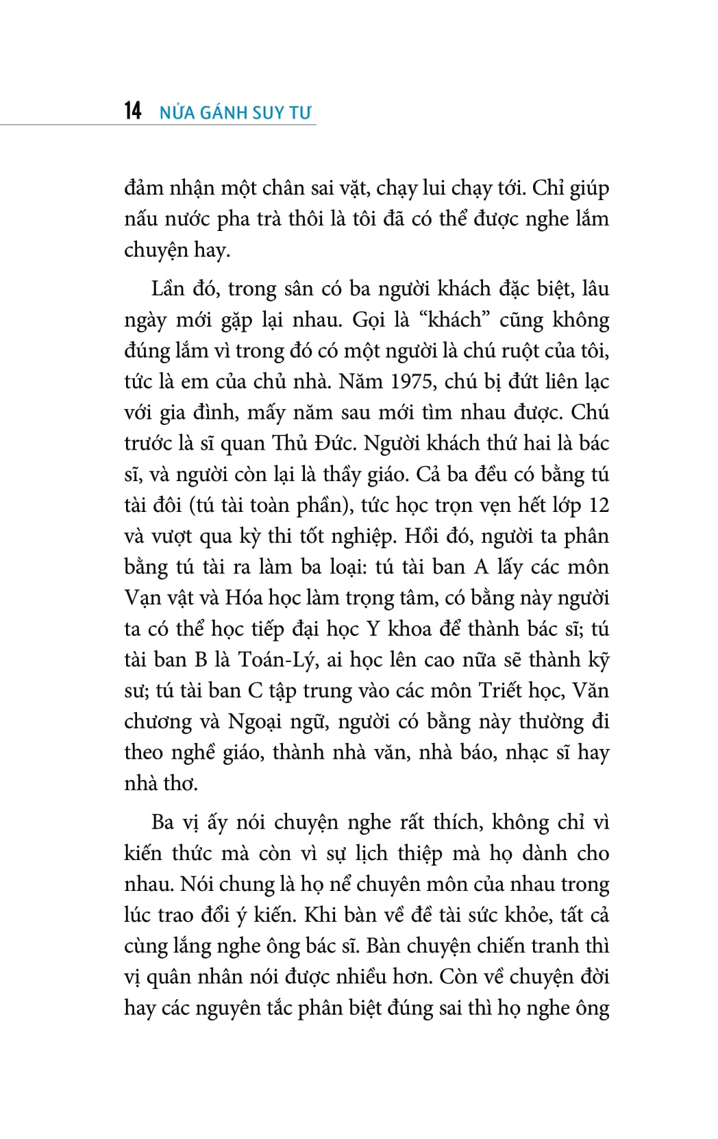 nửa gánh suy tư - hành trình trở thành một người có giá trị