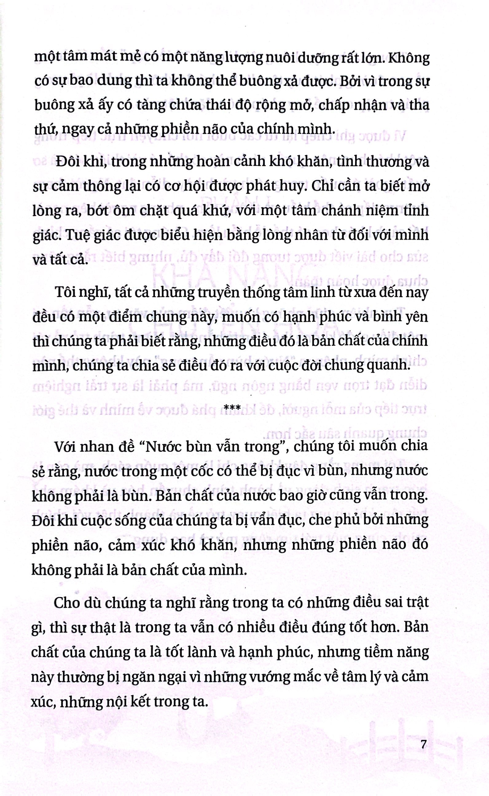 nước bùn vẫn trong