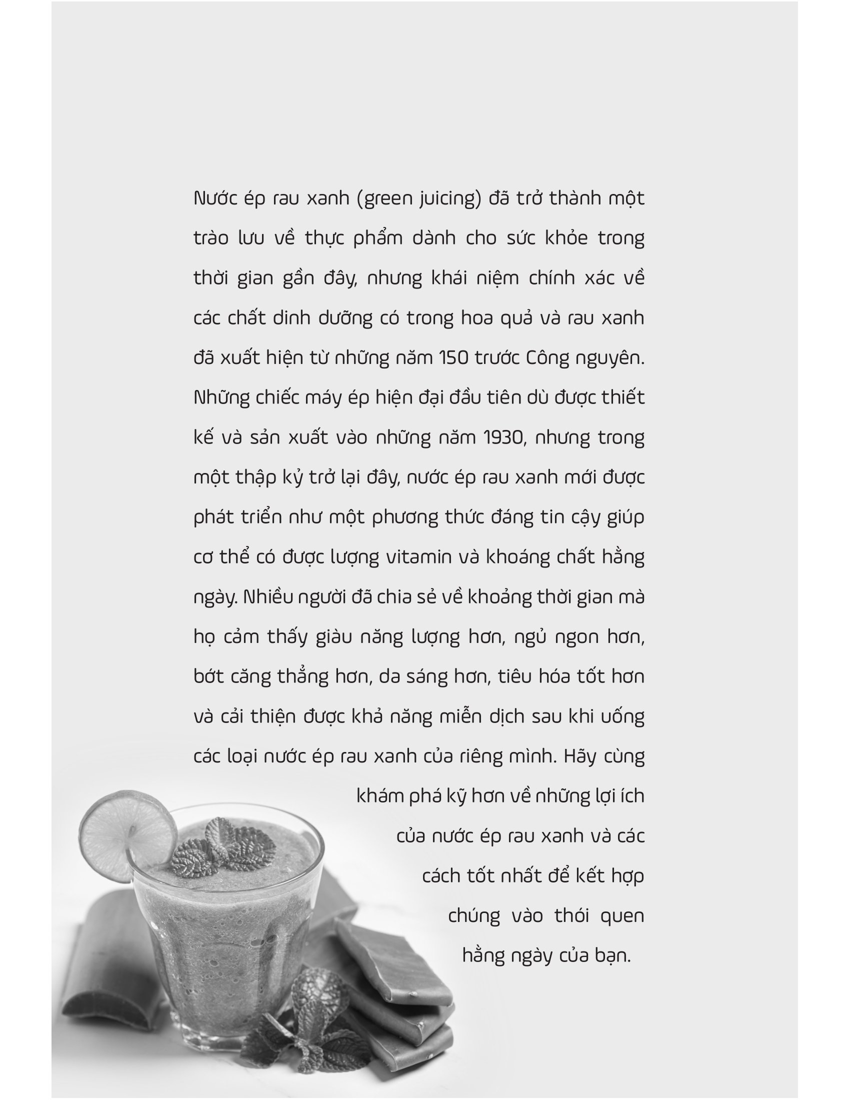 nước ép tươi xanh thải độc chữa lành