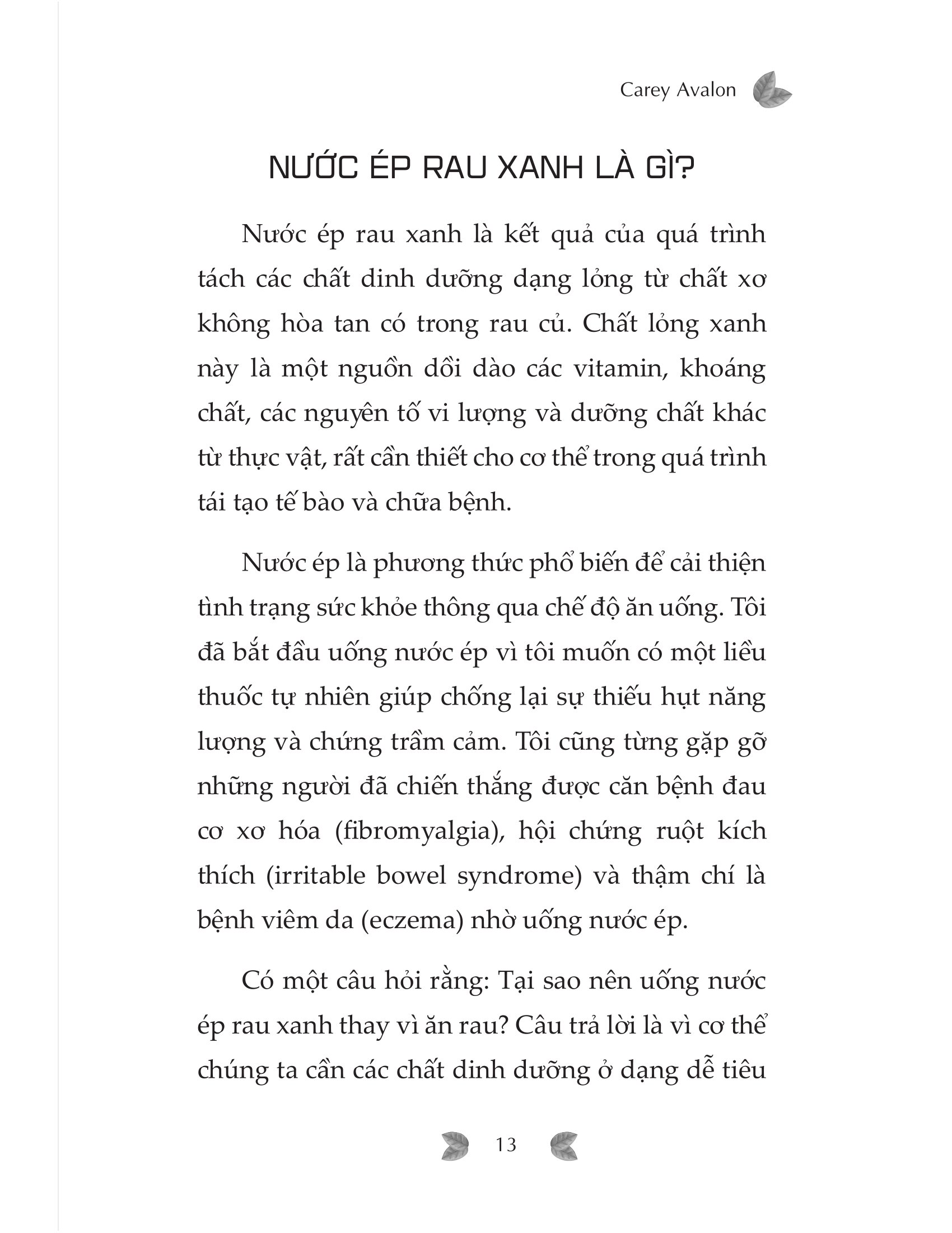 nước ép tươi xanh thải độc chữa lành