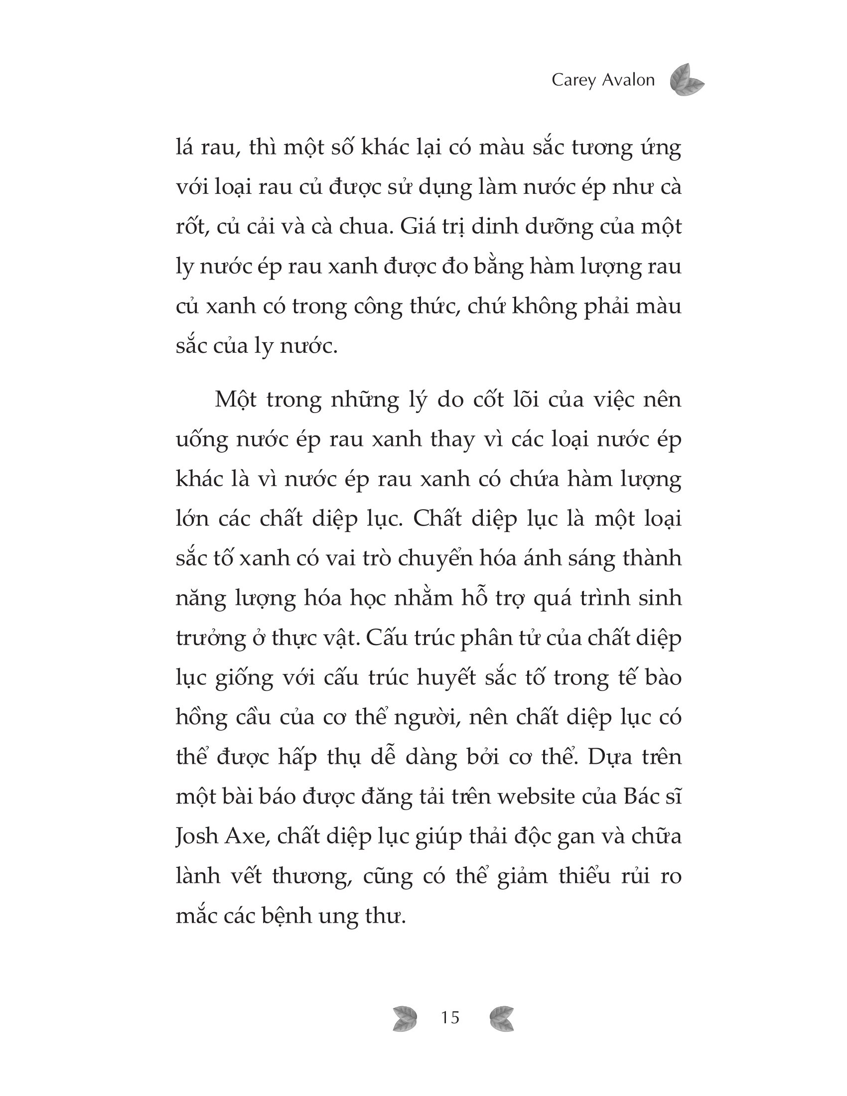 nước ép tươi xanh thải độc chữa lành