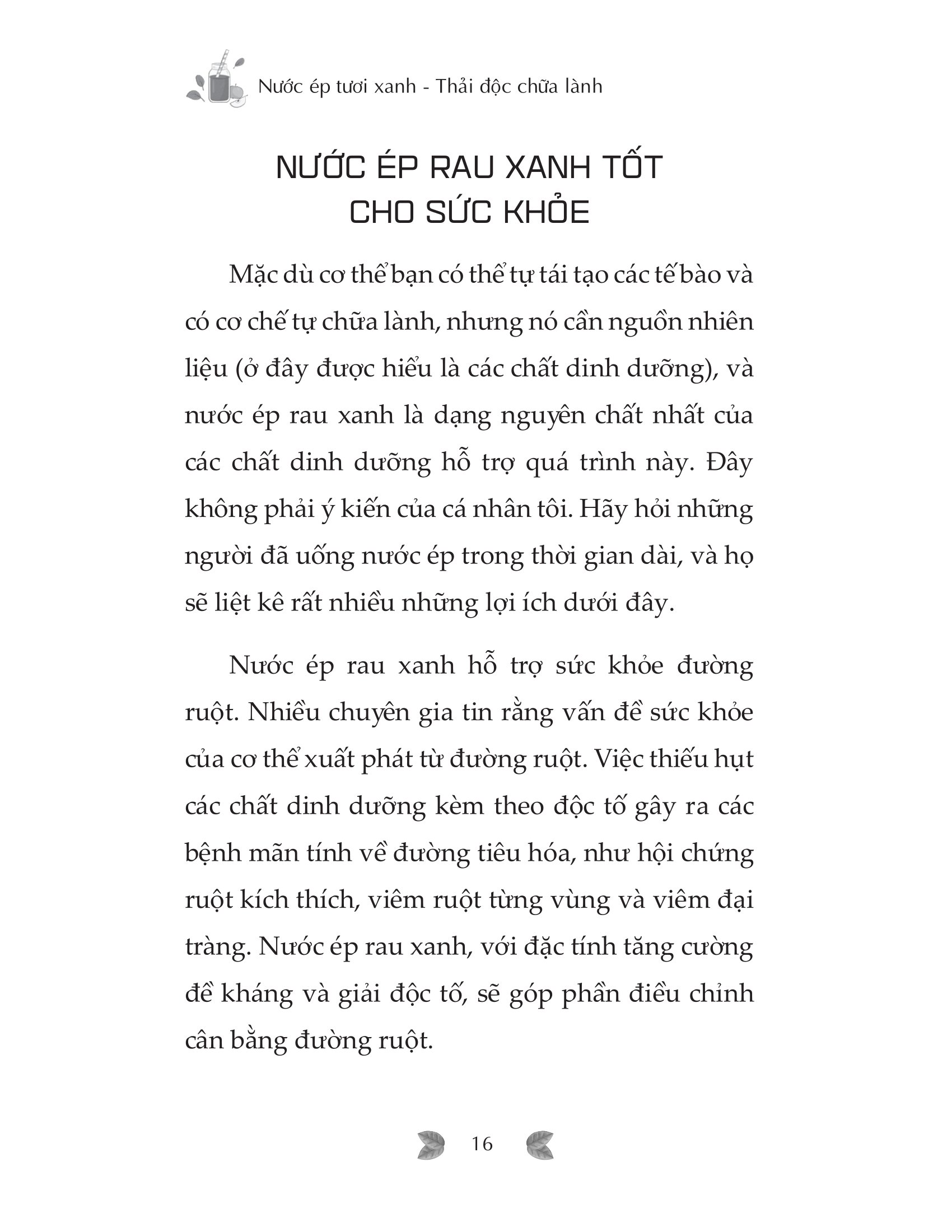 nước ép tươi xanh thải độc chữa lành