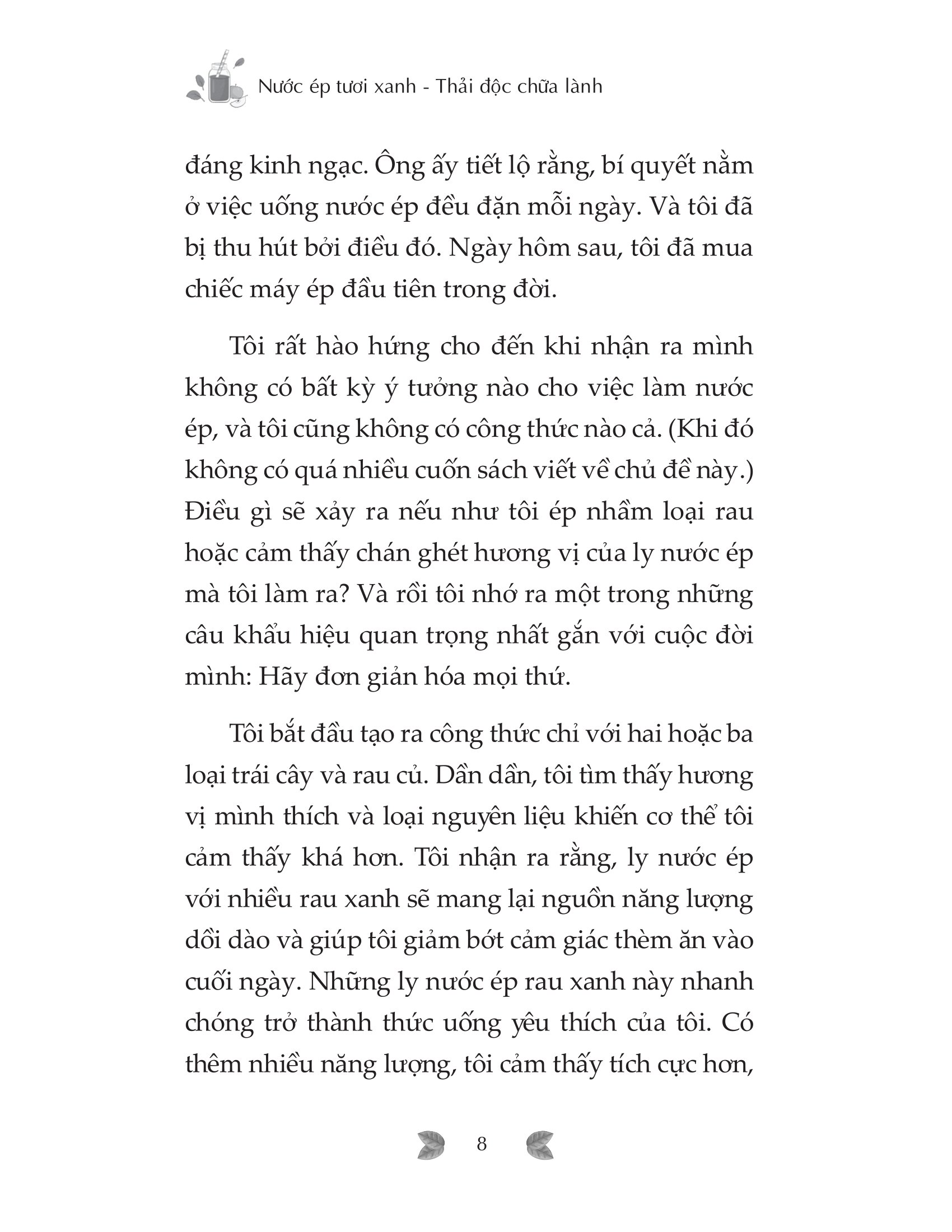 nước ép tươi xanh thải độc chữa lành