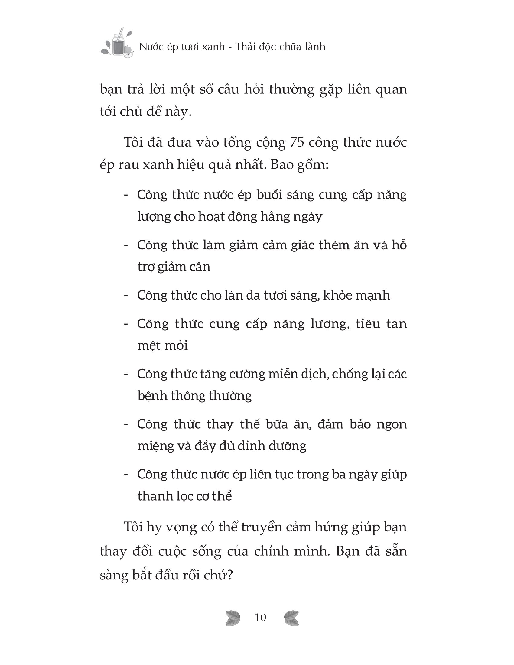 nước ép tươi xanh thải độc chữa lành