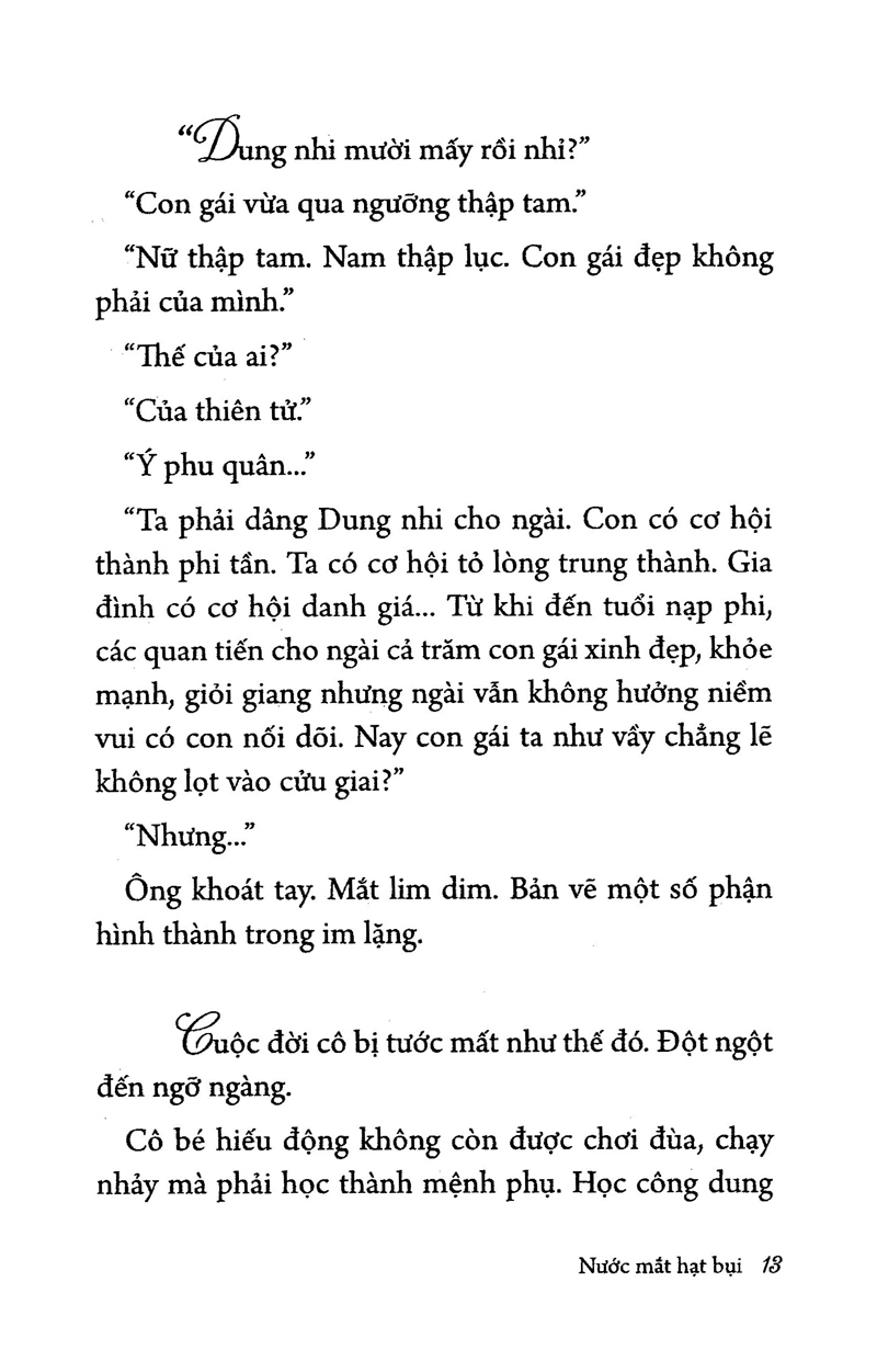 nước mắt hạt bụi