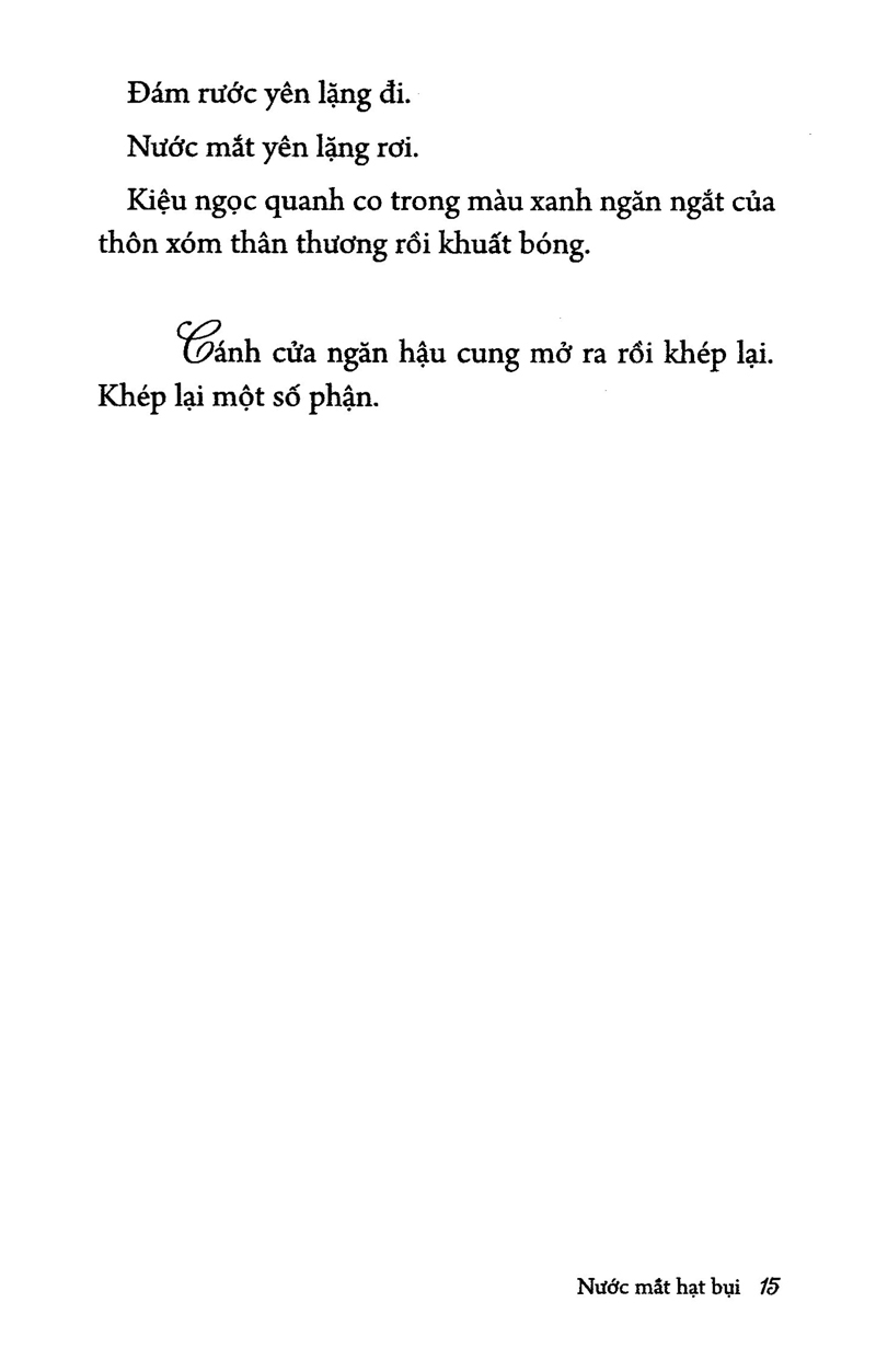 nước mắt hạt bụi