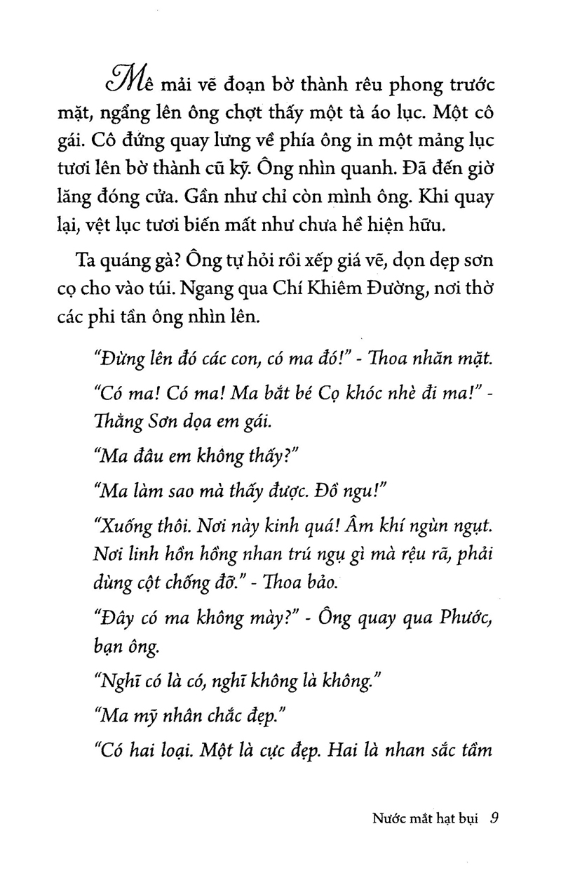 nước mắt hạt bụi