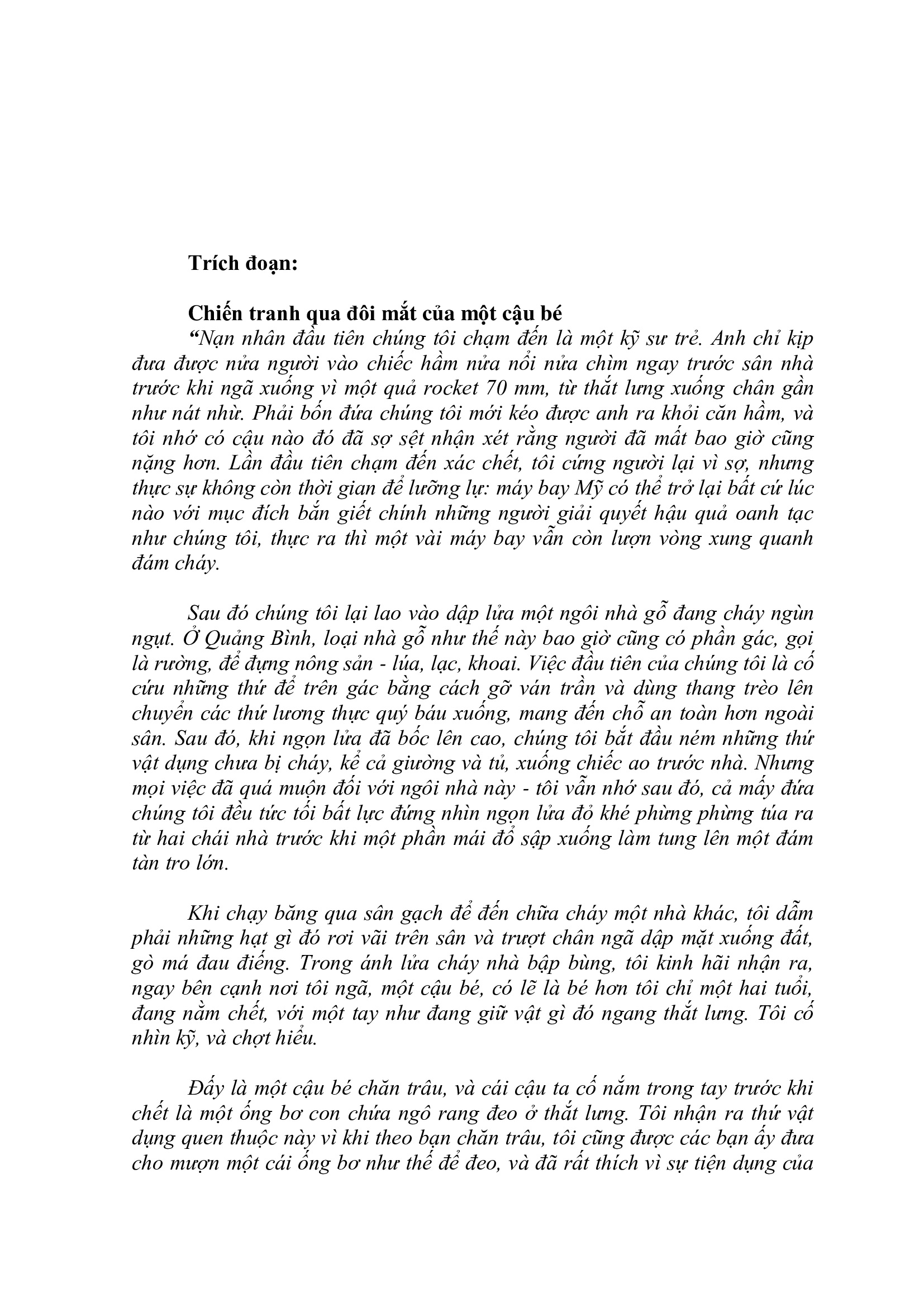 nước vẫn chảy dưới chân cầu mụ kề