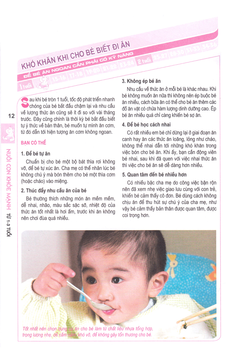 nuôi con khỏe mạnh từ 1-3 tuổi