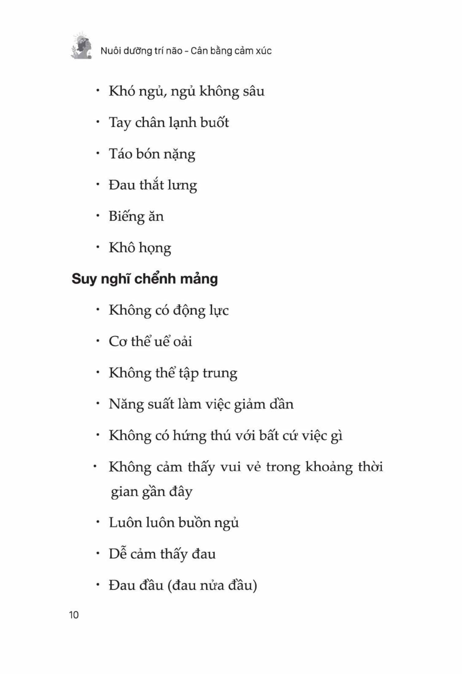 nuôi dưỡng trí não - cân bằng cảm xúc