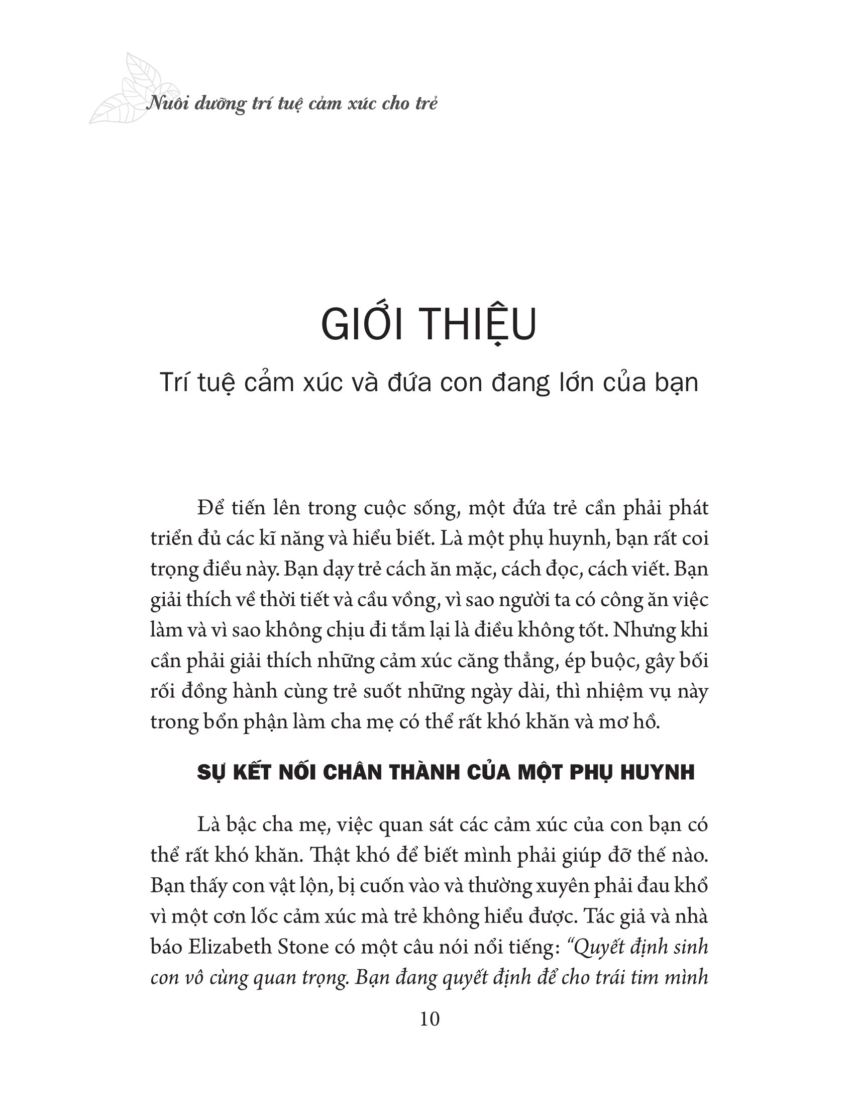 nuôi dưỡng trí tuệ cảm xúc cho trẻ