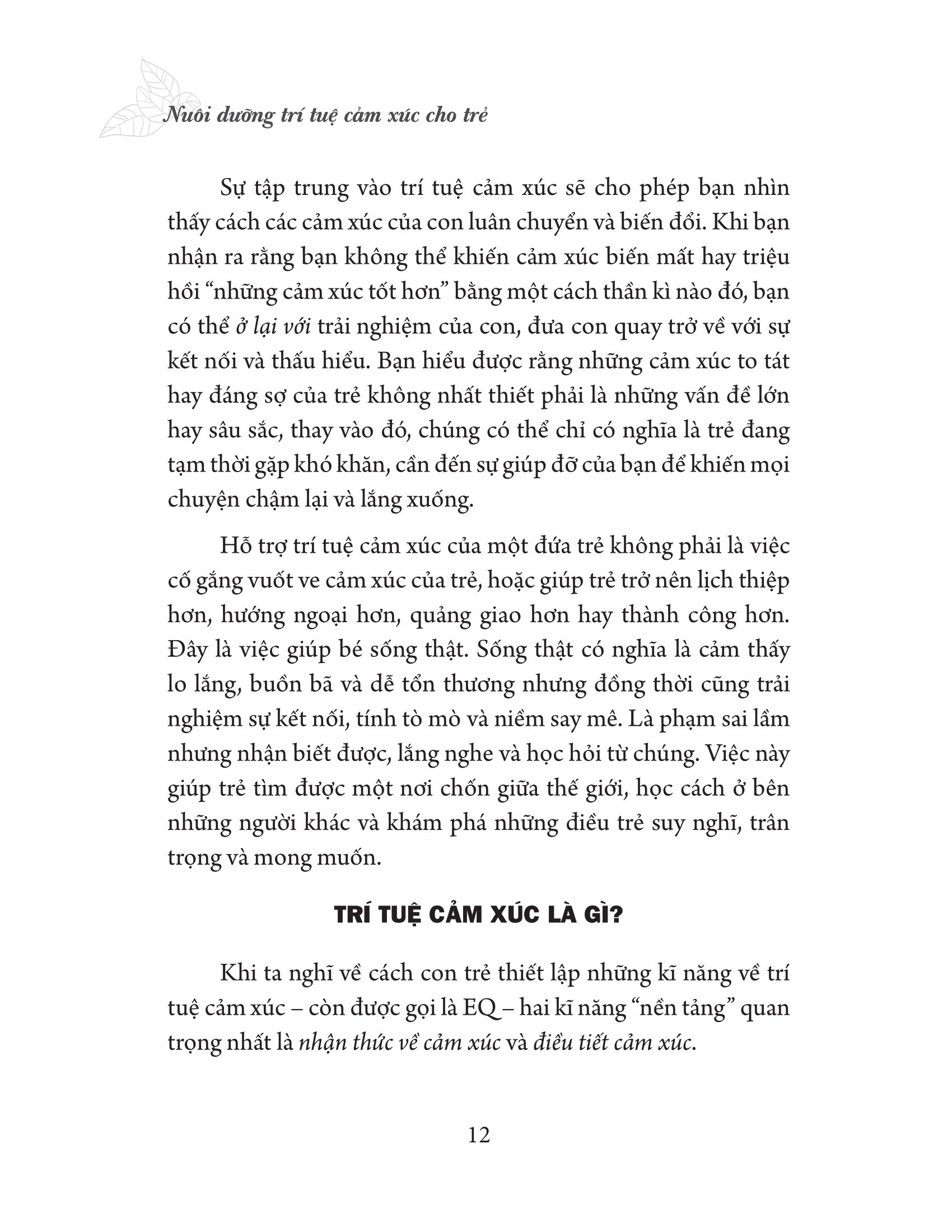 nuôi dưỡng trí tuệ cảm xúc cho trẻ