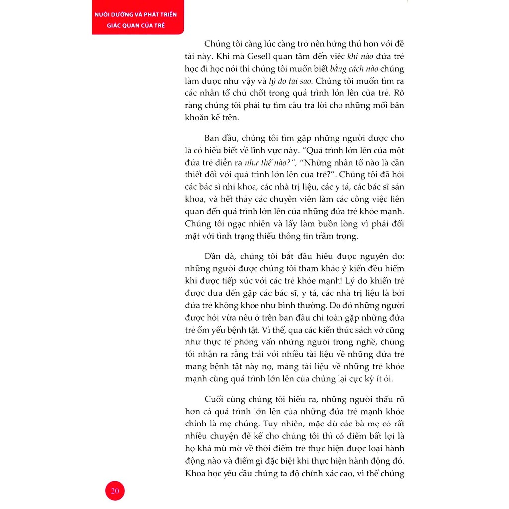 nuôi dưỡng và phát triển giác quan của trẻ - một chỉ dẫn cần thiết để đánh giá và phát triển bé yêu trong những năm đầu đời (tái bản 2020)