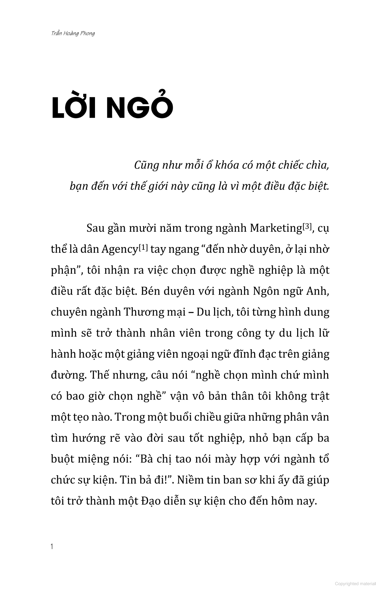 ở agency ý tưởng rất đắt