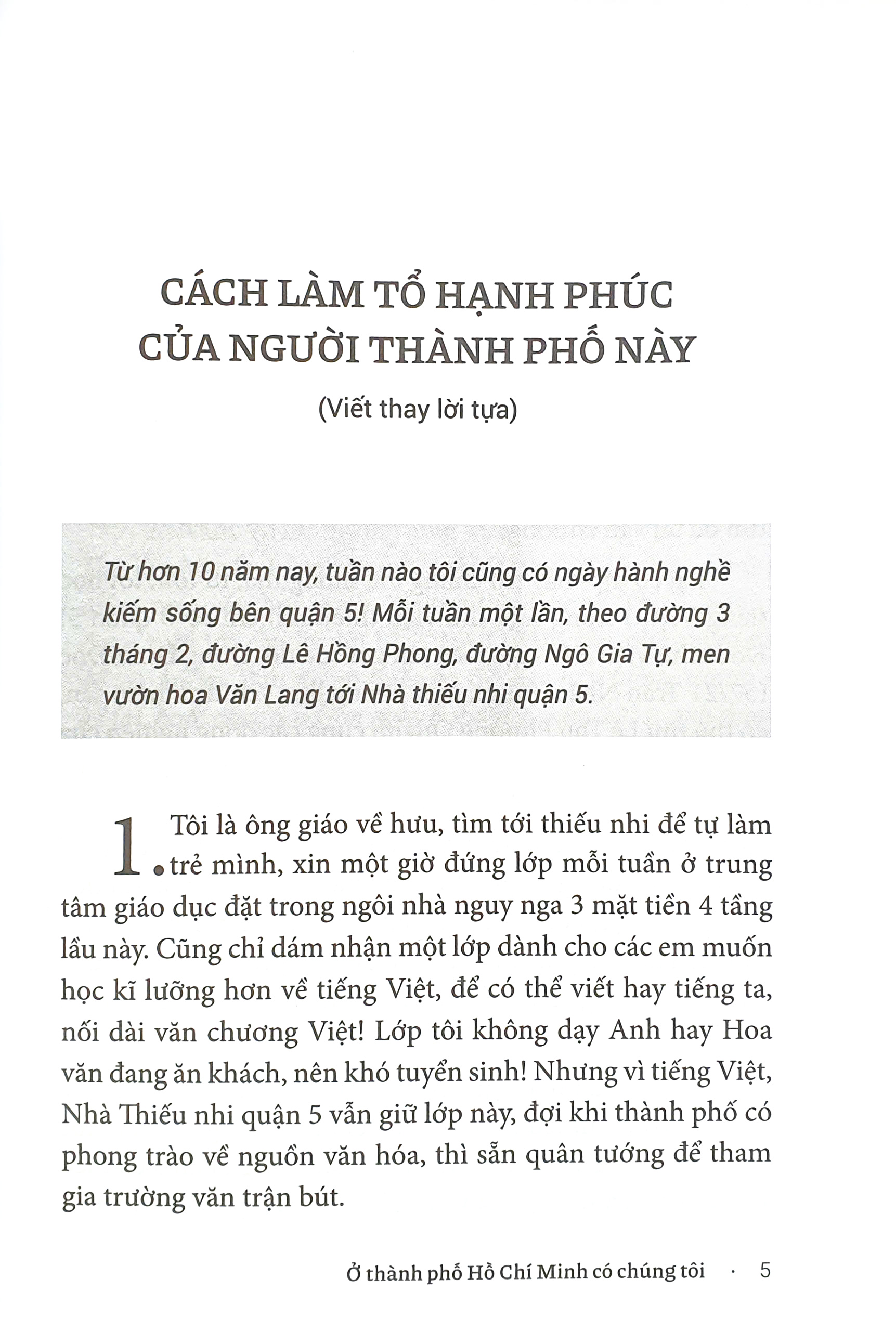 ở thành phố hồ chí minh có chúng tôi - 50 ký sự nhân vật