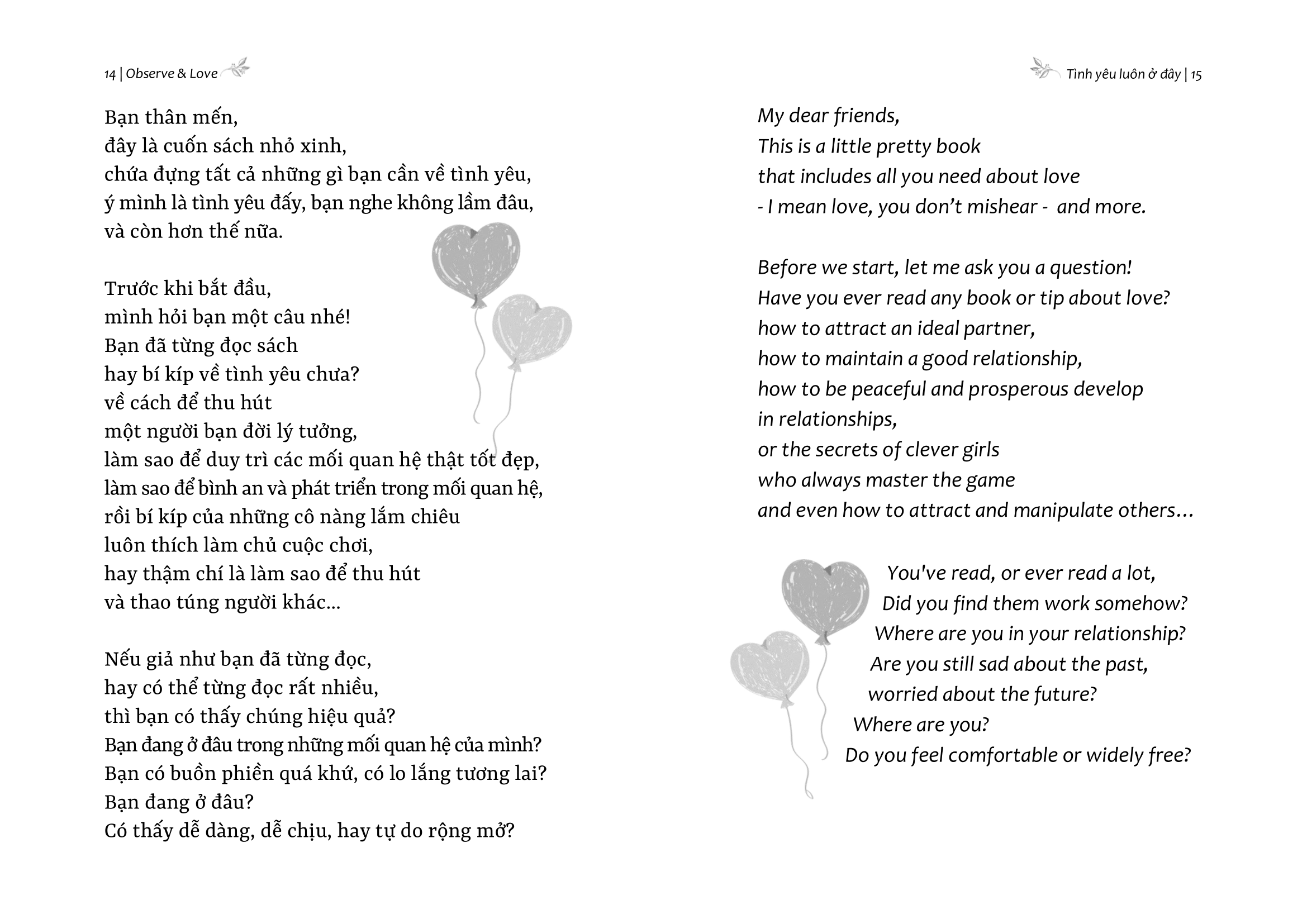 Observe And Love - Tinh Yeu Luon O Day - Phien Ban Song Ngu