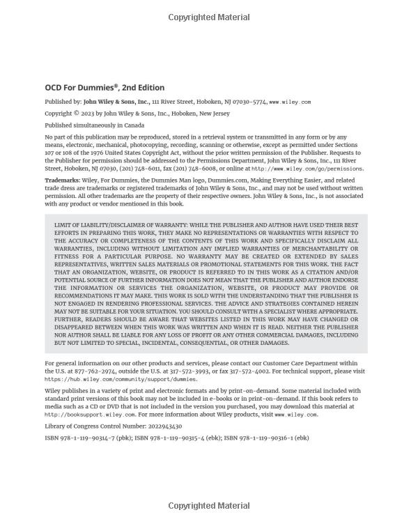 ocd for dummies 2nd edition