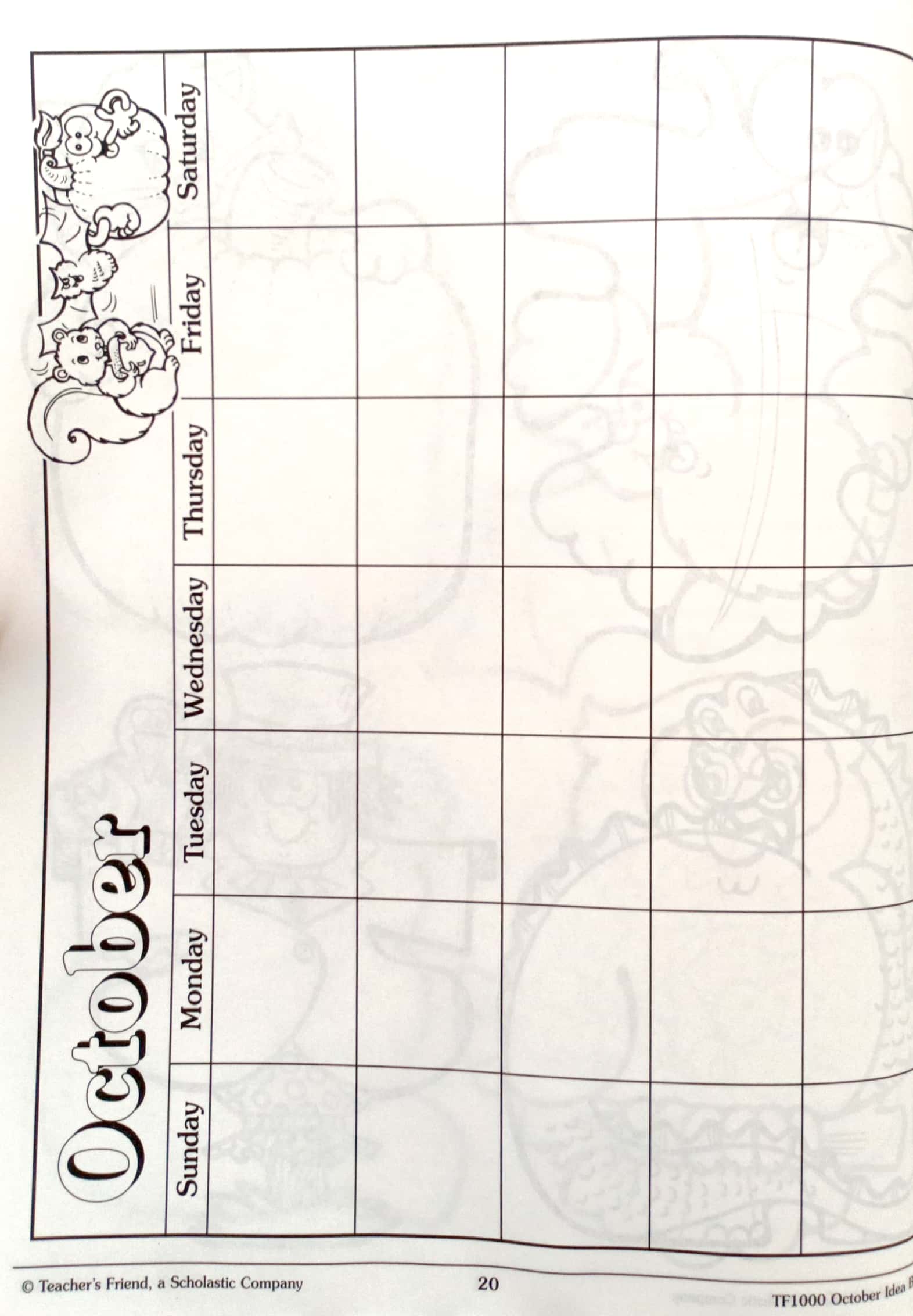 october: a creative idea book for the elementary teacher