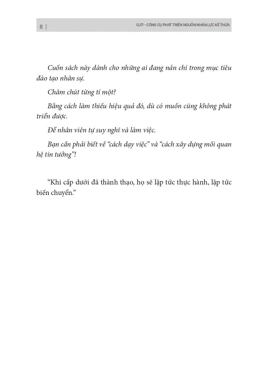 ojt - công cụ phát triển nguồn nhân lực kế thừa