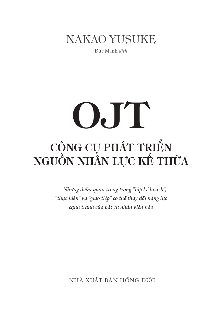 ojt - công cụ phát triển nguồn nhân lực kế thừa
