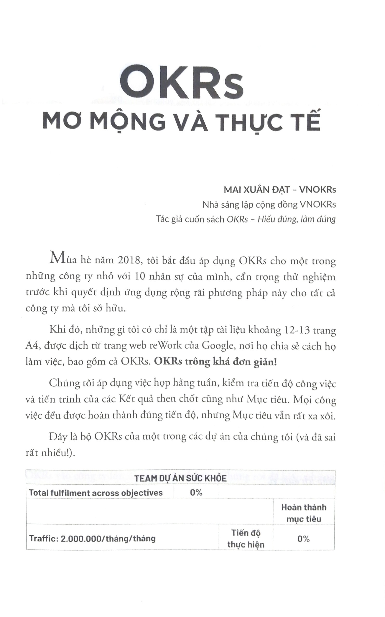 okrs - nguyên lý và thực tiễn
